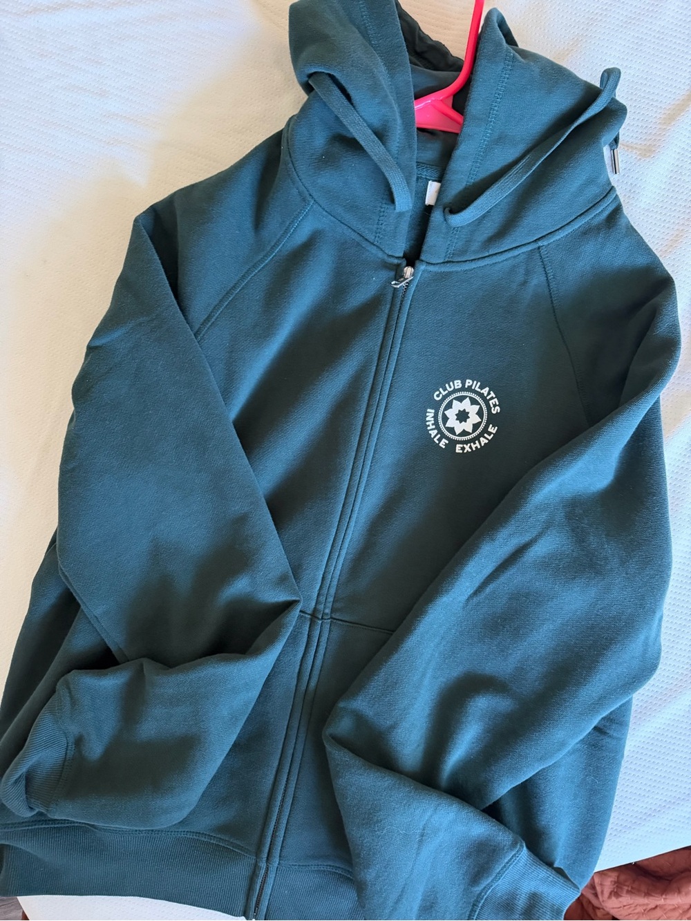 Club Pilates Forest Green 🌲 Zip Up Hoodie XL